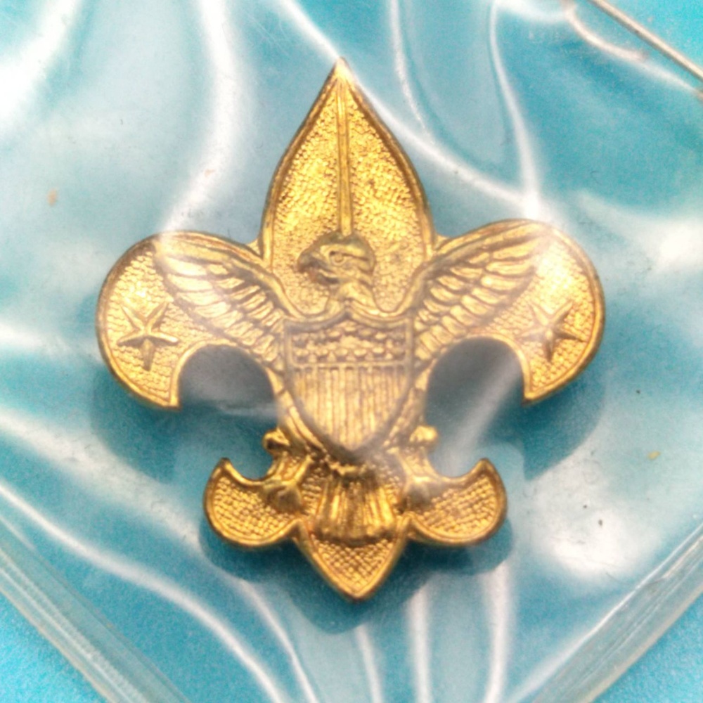 Vintage BSA First Class Brass Pin PAT 1911 Early Boy Scouts Lapel Badge
